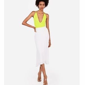 EXPRESS neon strappy tank top bodysuit